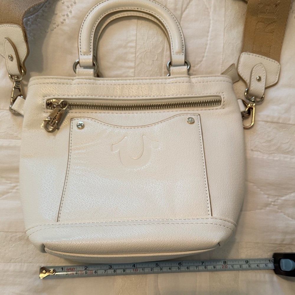 True Religion White and Tan Crossbody Bag - Picture 6 of 9